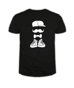 Art Hustle Funny Hat Moustache Bow Tie T Shirt