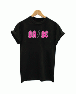 Babe acdc pink logo T Shirt - Impressywear Store Collection