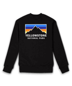 Yellowstone-National Park Retro Mountain Colors Sweatshirts