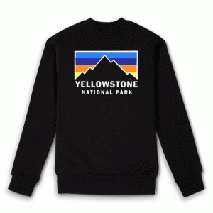 Yellowstone-National Park Retro Mountain Colors Sweatshirts