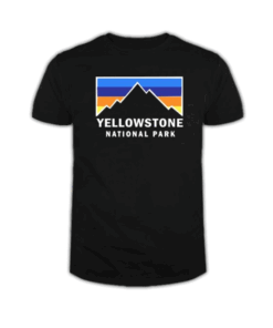 Yellowstone-National Park Retro Mountain Colors T Shirt