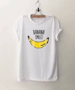 Banana Smile Fruit Print T Shirt