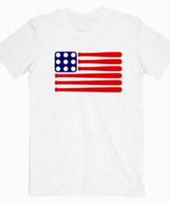 Baseball American Flag T Shirt