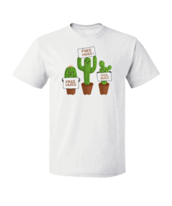 Free Hugs Cactus-Funny T Shirt