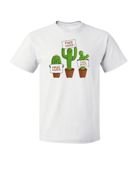 Free Hugs Cactus-Funny T Shirt