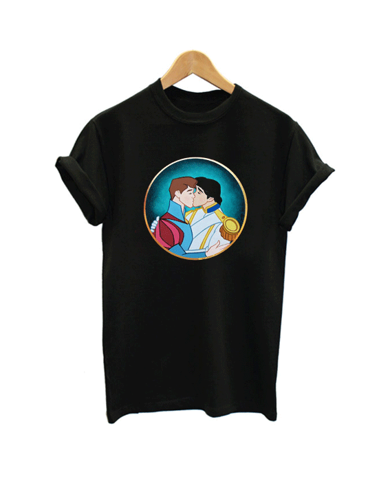 Gay Pride Disney Prince Womens Funny T Shirt