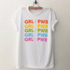 Girl Power Rainbow T Shirt