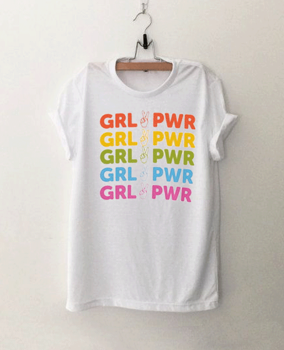 Girl Power Rainbow T Shirt
