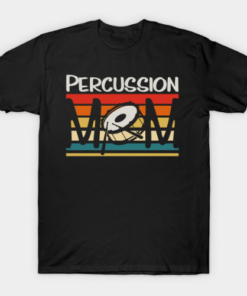 Marching Band Mom - Retro Percussion Mom Funny Band Lover T Shirt