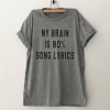 My brain is 80% song lyrics Tumblr T Shirt