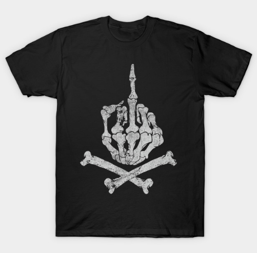 Punk Rock Bone Finger T Shirt
