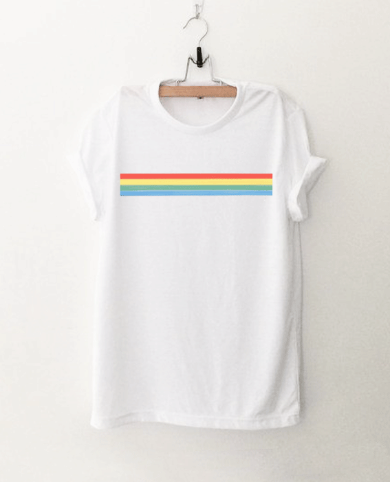 Rainbow Stripe T Shirt