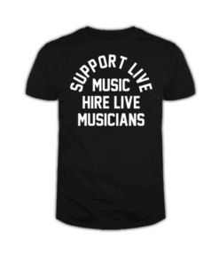 Support live music hire live musicians T Shirt
