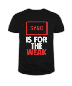 Sync is for the weak Oldschool DJ Music lover T Shirt