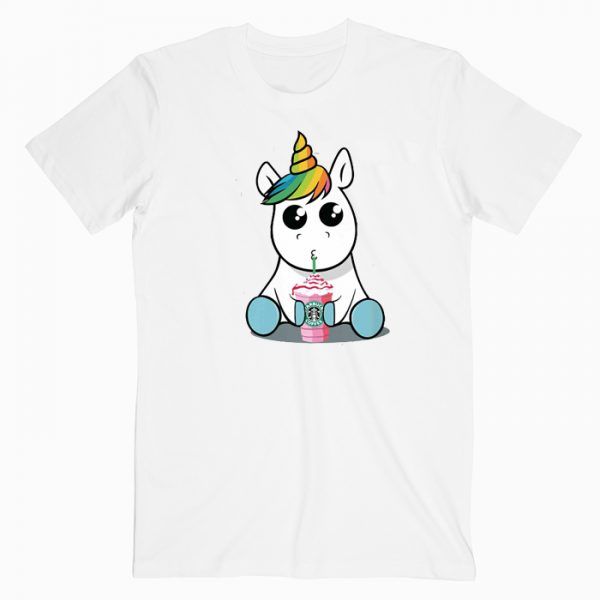 Unicorn Drink Coffee On Starbuck T Shirt