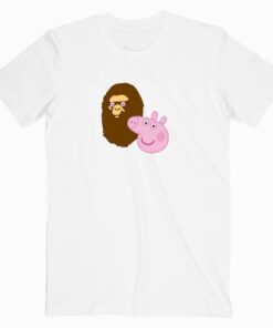 A Bathing Ape Bape Head X Peppa Pig Parody T Shirt