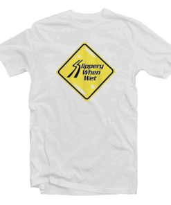Bon Jovi Slippery When Wet White Unisex T Shirt