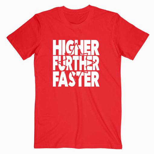 Captain Marvel Higher Further Faster T Shirt