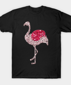 Glitter flamingo T-Shirt T Shirt