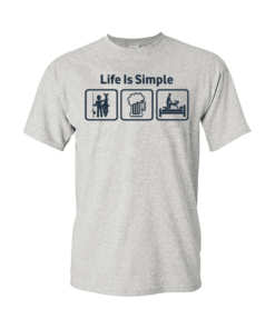Life is simple Funny Rude Shark Fishing T Shirt