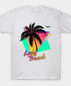 Long Beach Cool 80s Sunset T-Shirt T Shirt