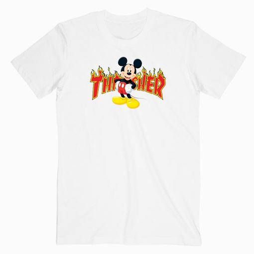 Mickey Mouse X Thrasher Parody T Shirt