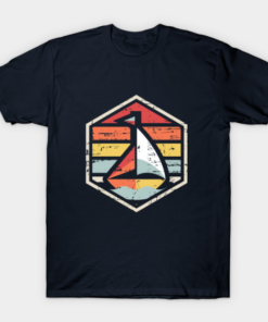 Retro Badge Sailboat T-Shirt T Shirt