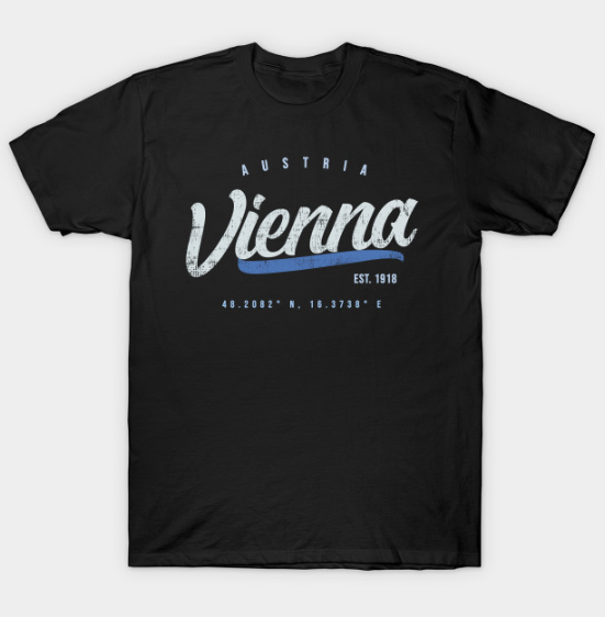 Vienna Austria Travel Retro Vintage T-shirt T-Shirt T Shirt