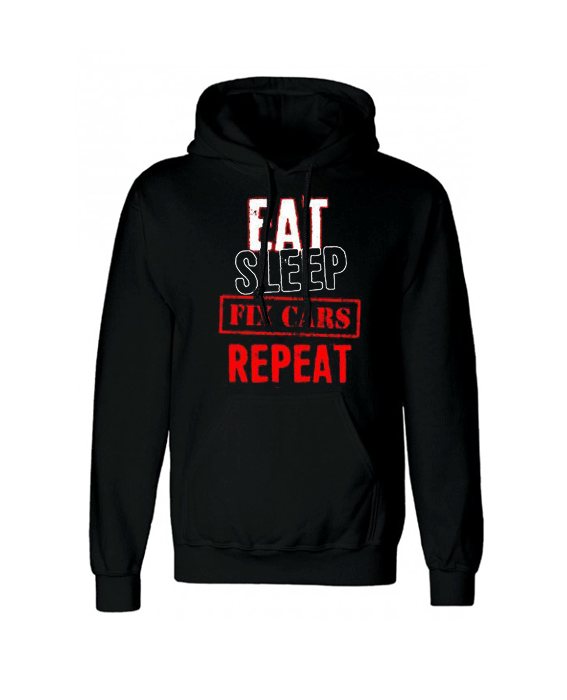 Eat Sleep Cars Repeat Hoodie