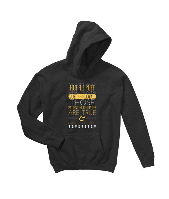 Hufflepuff Hoodie for women's and men's size S-3XL