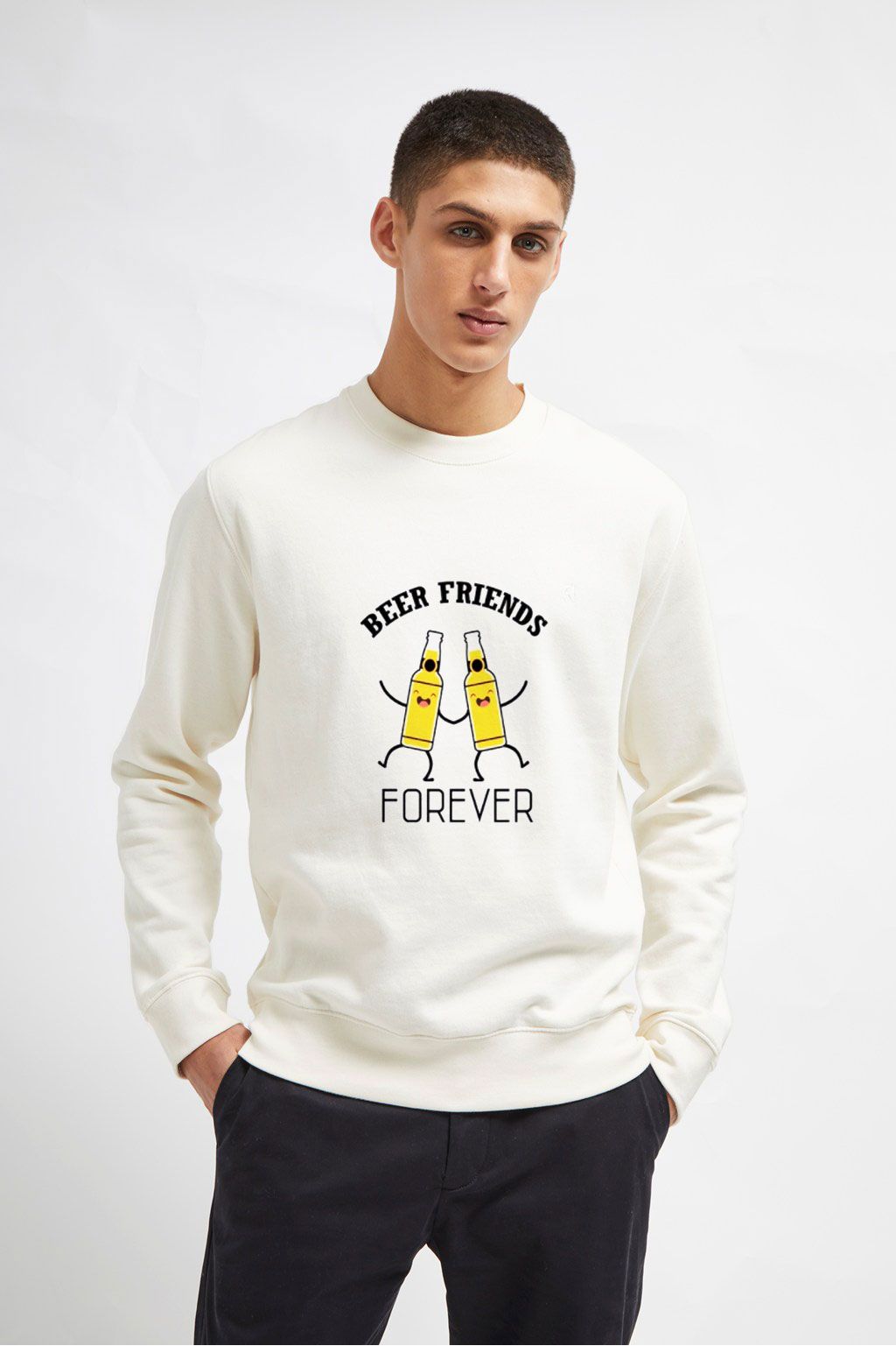 Beer-Friends-Forever-Sweatshirt-Unisex-Adult-Size-S-3XL