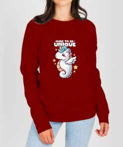 Dare-To-Be-Unique-Sweatshirt-Maroon