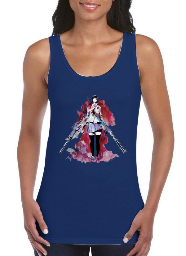 Demon-Exterminator-Jo-Tank-Top-Blue-Navy