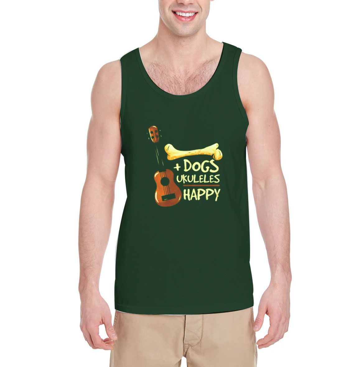 Dogs-Ukulele-happy-Tank-Top-For-Women-And-Men-Size-S-3XL