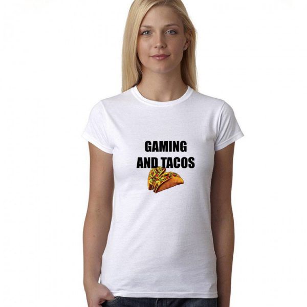 Gaming-and-Tacos-T-Shirt-For-Women-And-Men-Size-S-3XL-White