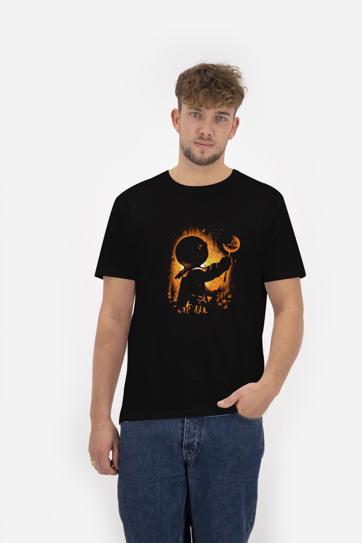 Ghost-Of-Halloween-T-Shirt-Black