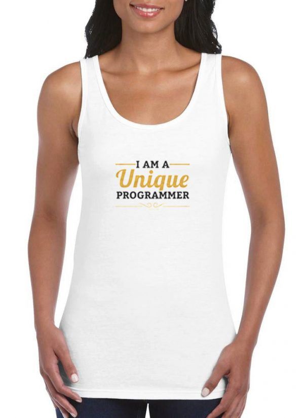 I-Am-A-Unique-Programmer-Tank-Top-White