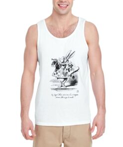 White-Rabbit-Blows-Trumpet-Tank-Top-For-Women-And-Men-Size-S-3XL