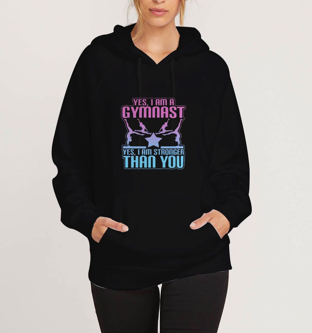Yes I Am A Gymnast Hoodie - Image 2