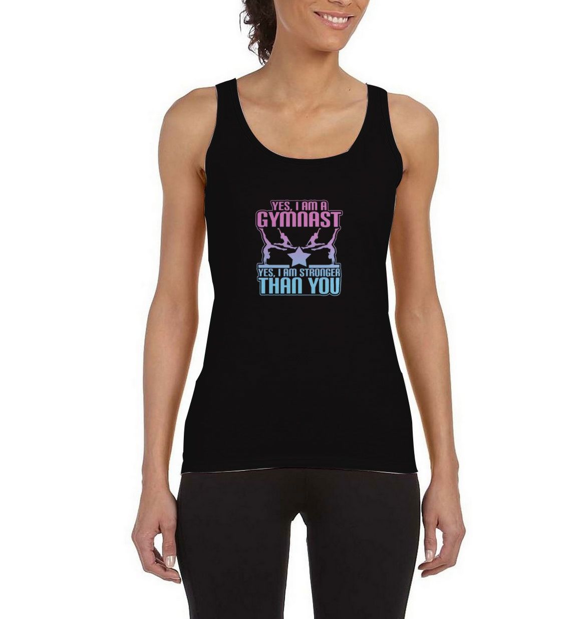 Yes-I-Am-A-Gymnast-Tank-Top-Black