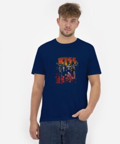 Alicia-Silverstone-Kiss-Band-T-Shirt-Blue-Navy