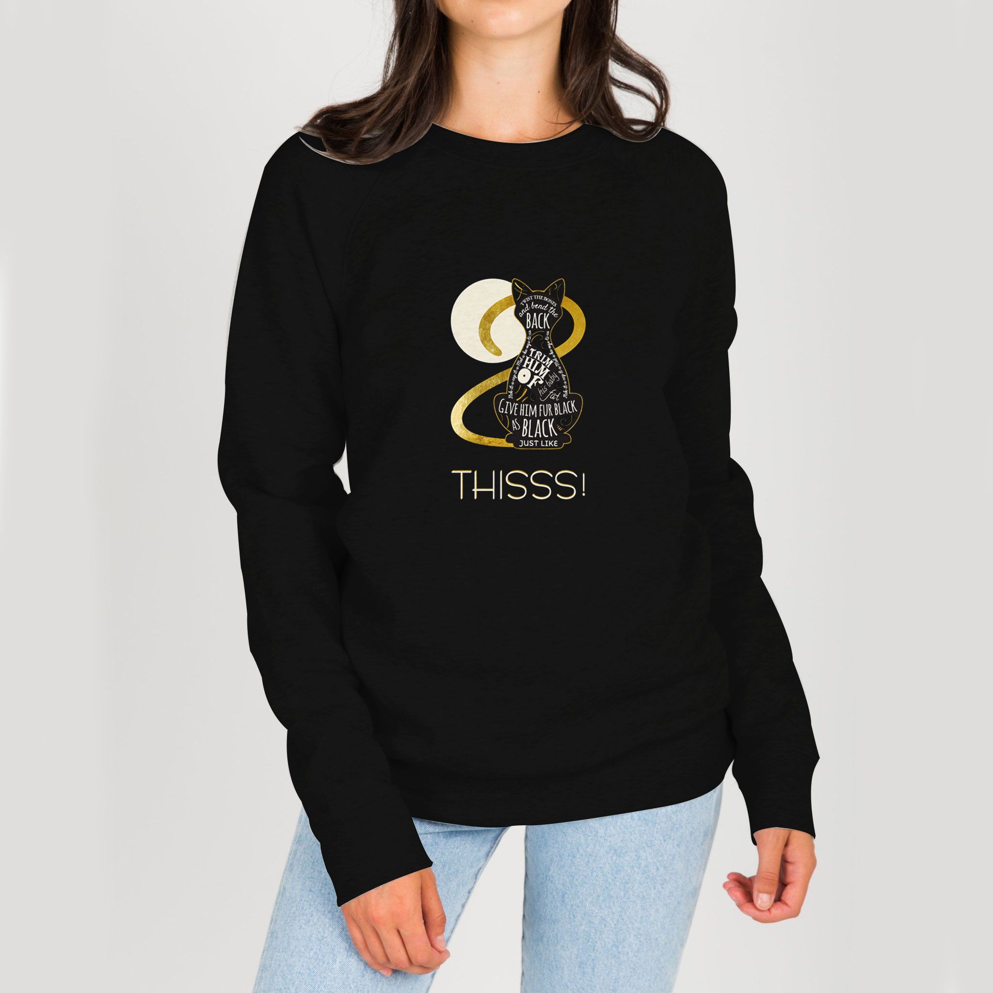 Cat-Spell-Sweatshirt-Black