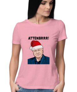 David-Attenborough-Christmas-T-Shirt-Pink