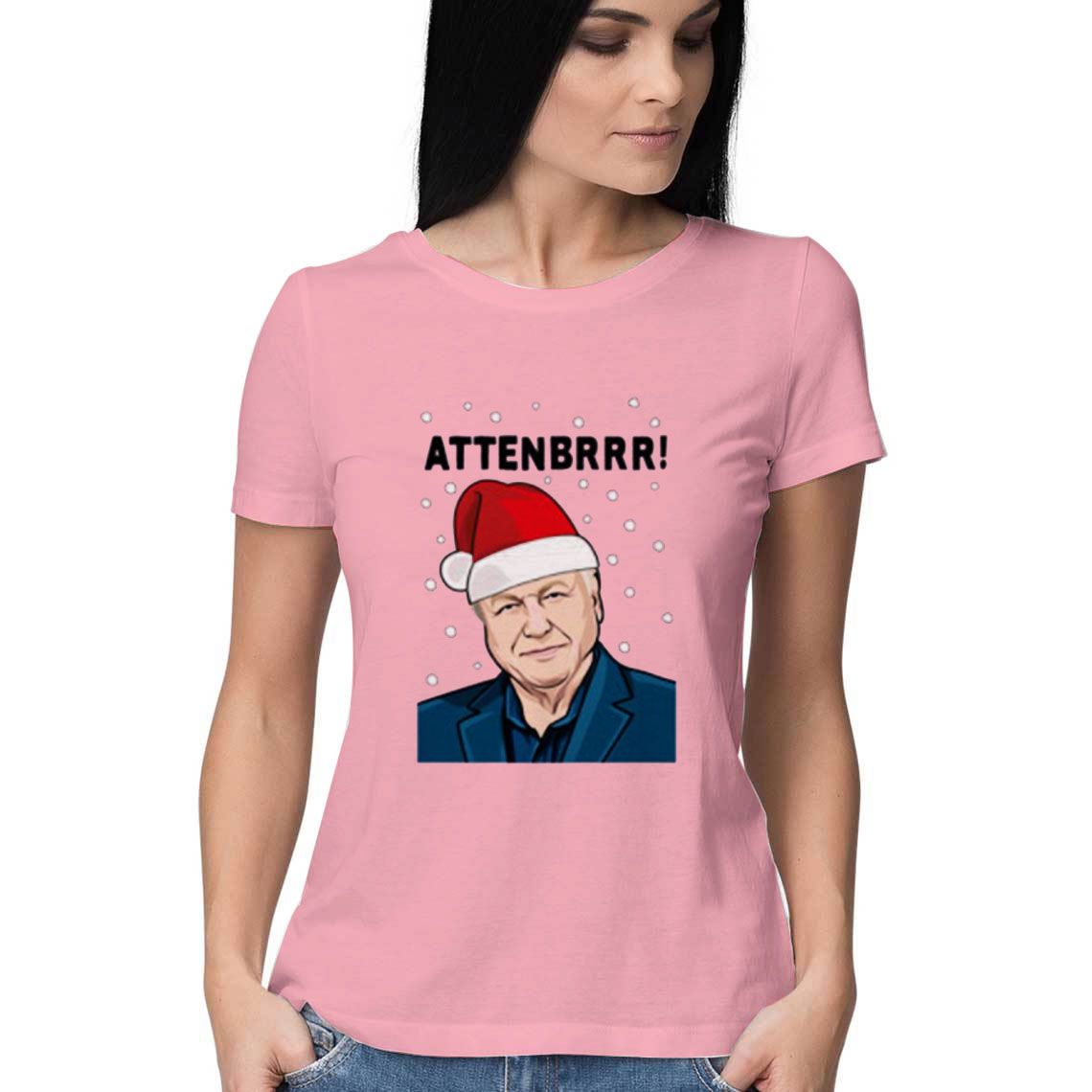 David-Attenborough-Christmas-T-Shirt-Pink