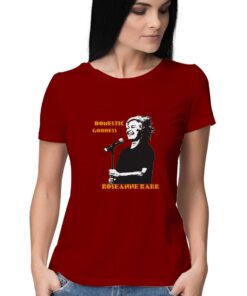 Domestic-Goddess-Roseanne-Barr-T-Shirt-Maroon