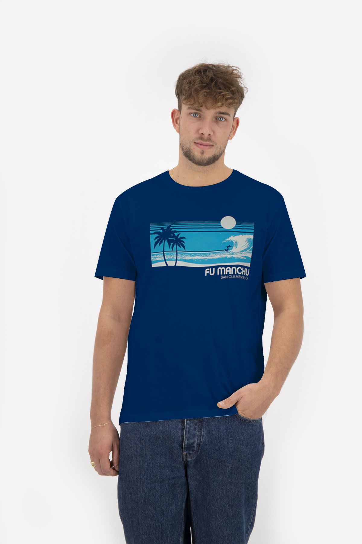 FU-Manchu-San-Clemente-T-Shirt-Blue