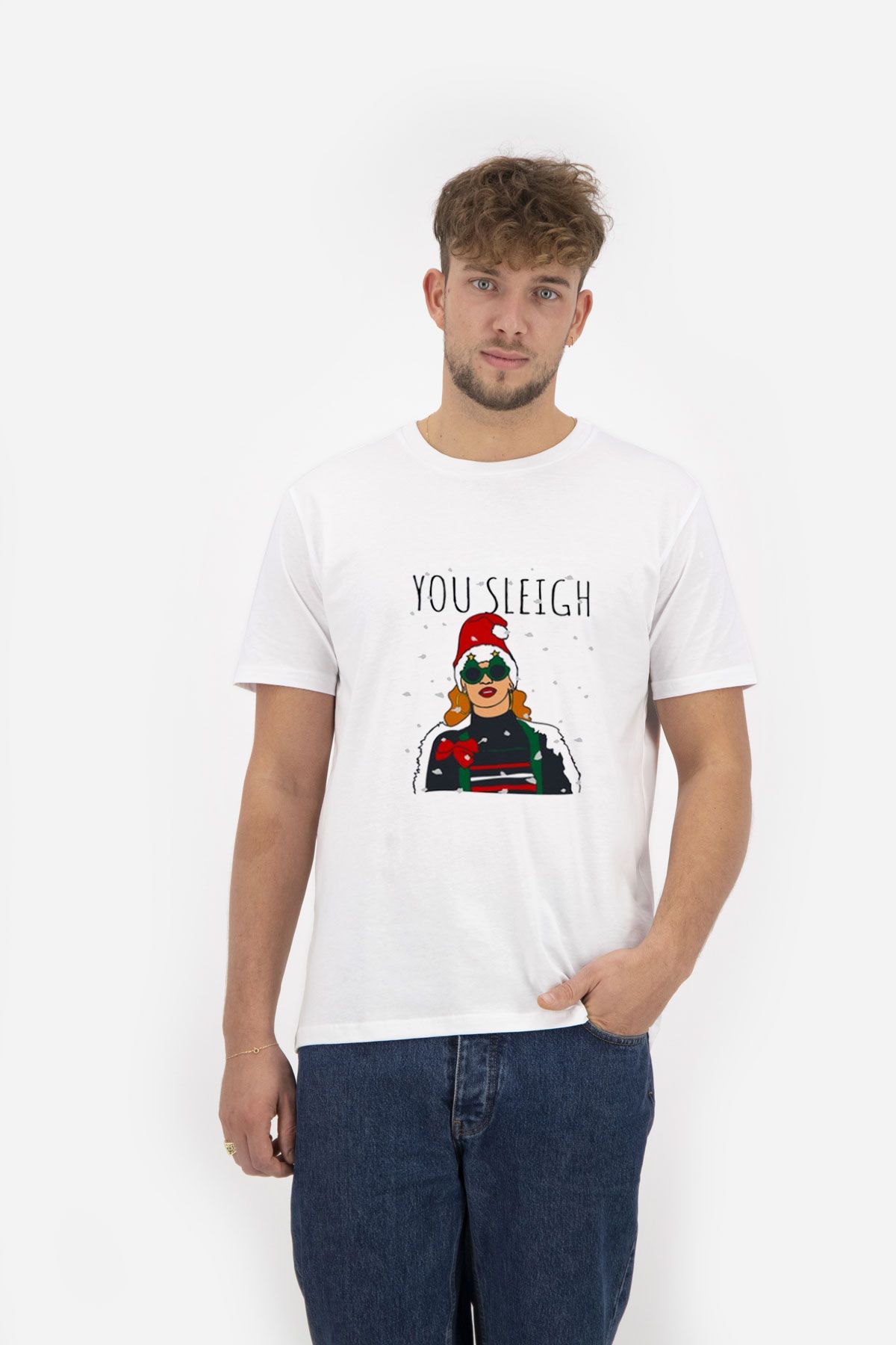 You Sleigh Ugly Christmas T-Shirt - Image 2