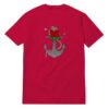 Christmas Anchor With Mistletoe And Red Bow T-shirt
