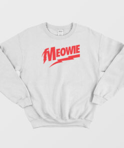 Meowie David Bowie Logo Parody Sweatshirt