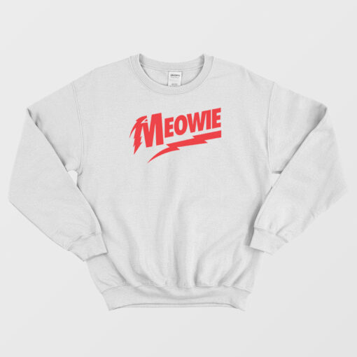 Meowie David Bowie Logo Parody Sweatshirt